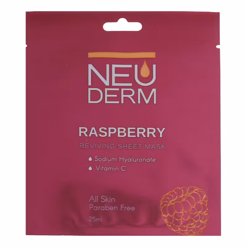 ماسک صورت نئودرم مدل Raspberry حجم 25 میلی لیتر