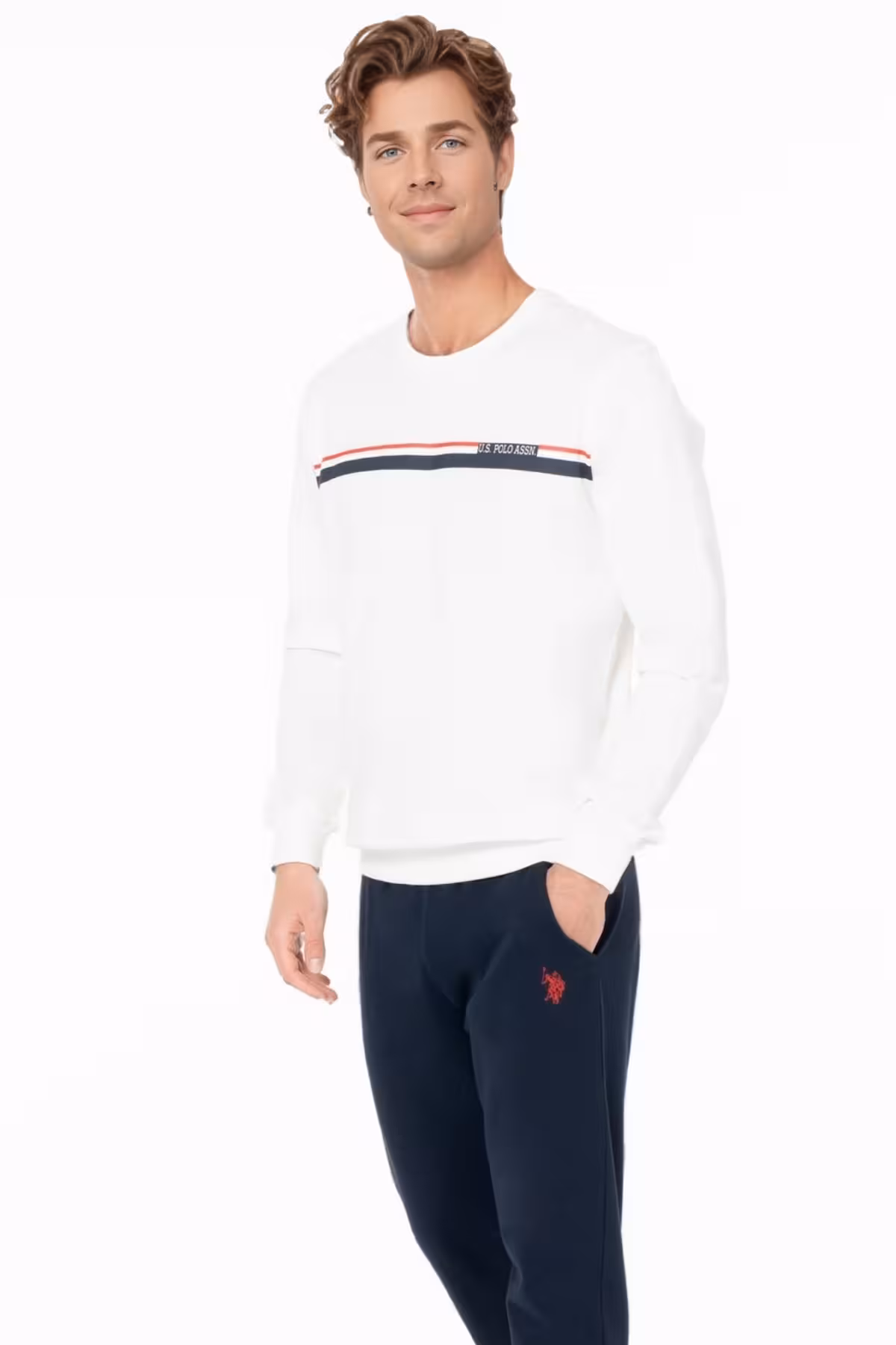 ست پیژامه مردانه لباس خواب آستین بلند مردان U.S. Polo Assn.
