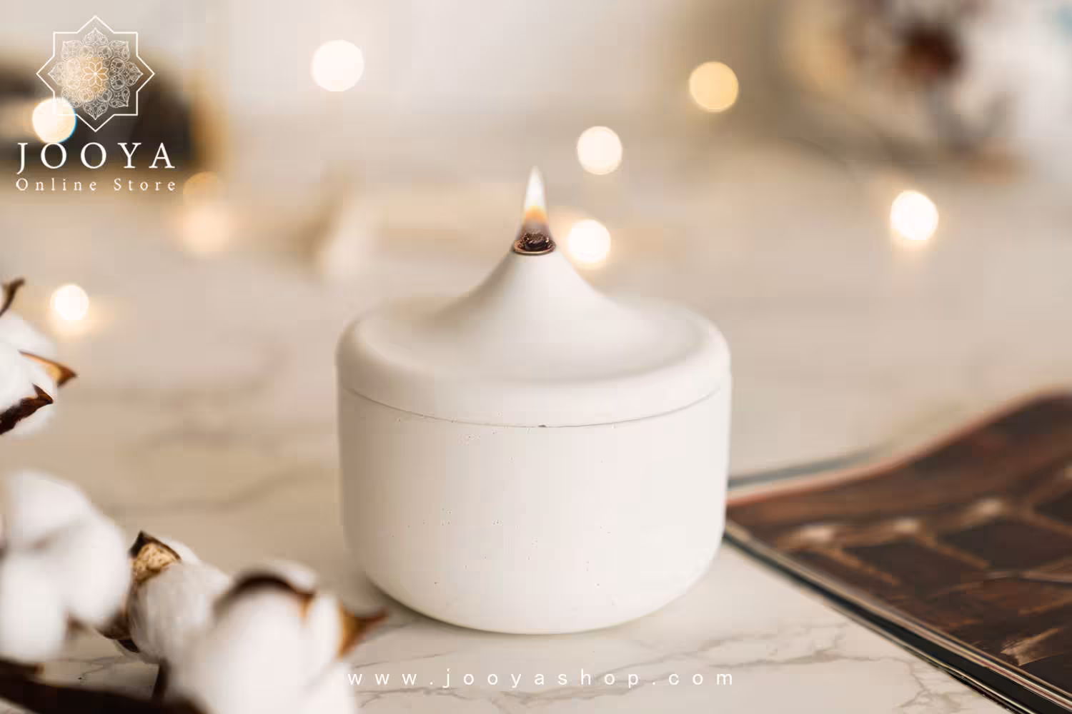 شمع طرح رد سفید