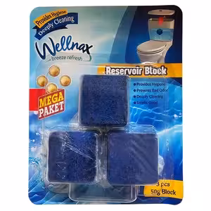 قرص مکعبی جرمگیر توالت فرنگی ولناکس Wellnax بسته 3 تایی 3*50 گرم