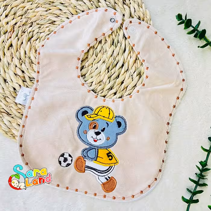 پیشبند مخمل نوزاد طرح خرس