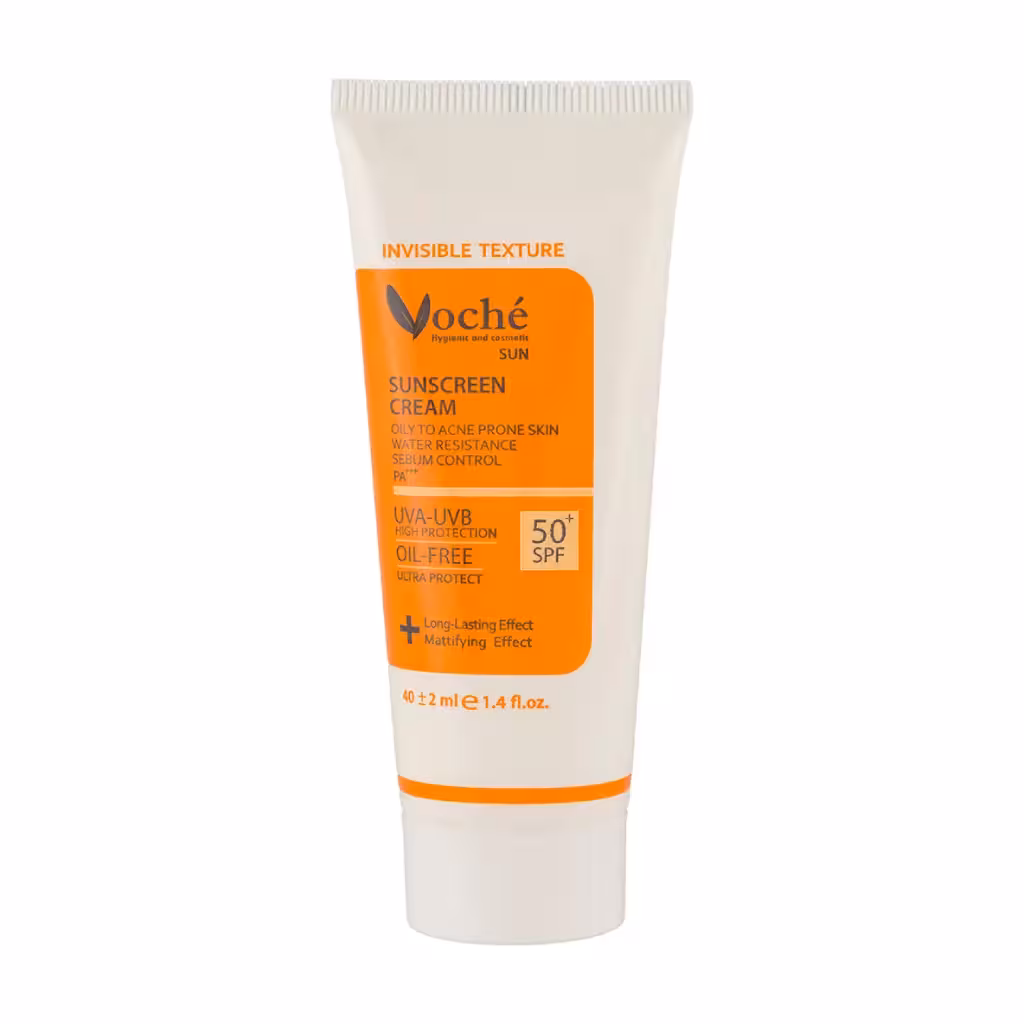 کرم ضد آفتاب SPF50 بدون رنگ پوست چرب وچه
