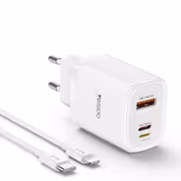 شارژر دیواری فست شارژ یسیدو YESIDO YC52  کابل TypeC/Lightning