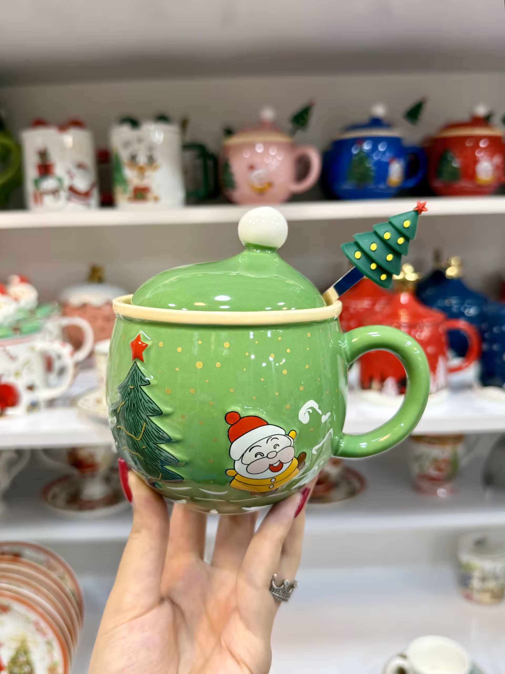 ماگ بابانوئل کریسمس تپل سبز 15148