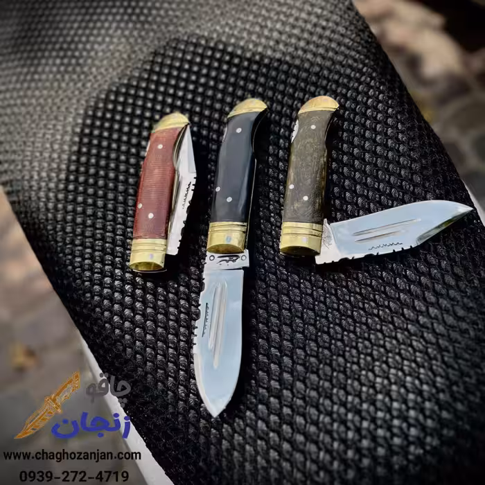 چاقو ضامن دار استیل | طرح جدید دسته میکارتا و سنگ‌مصنوعی کاملا نسوز و‌ نشکن