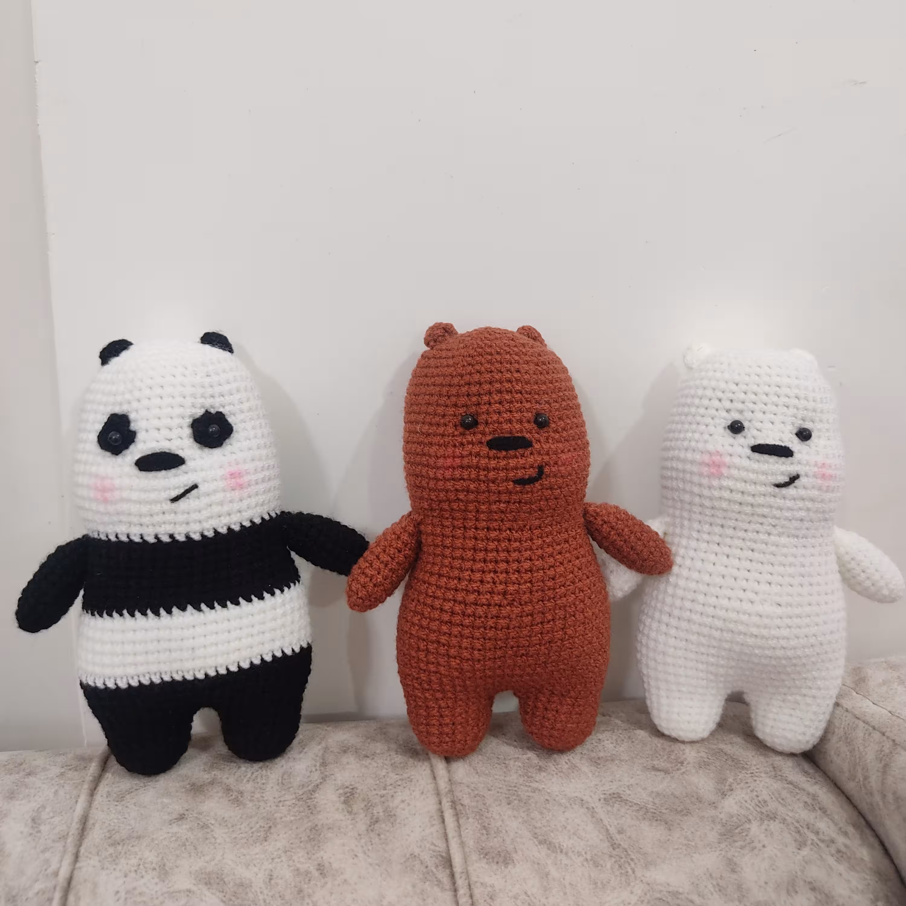 عروسک بافتنی خرس های کله فندقی(سه کله پوک)