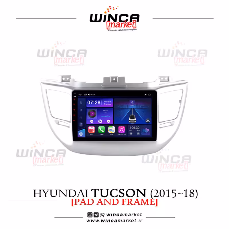 مانیتور اندروید هیوندای توسان ix35 2015-18 برند وینکا WINCA سری S500  پلاس مدل YH855