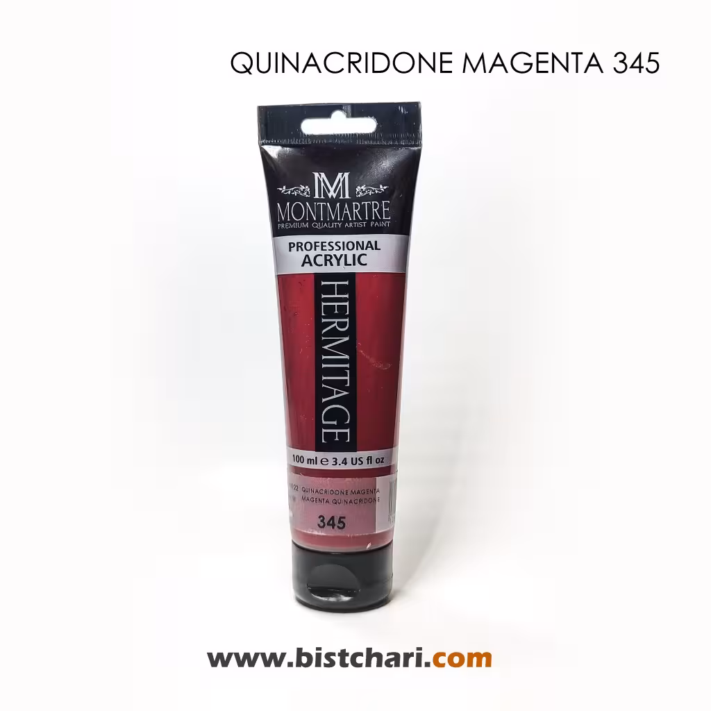 رنگ اکریلیک 100ml کد 345 (Quinacridone Magenta) برند مونمارت Montmartre