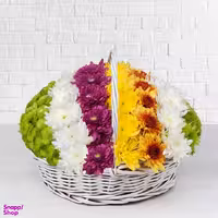 سبد گل گل بازار مدل رنگین کمان