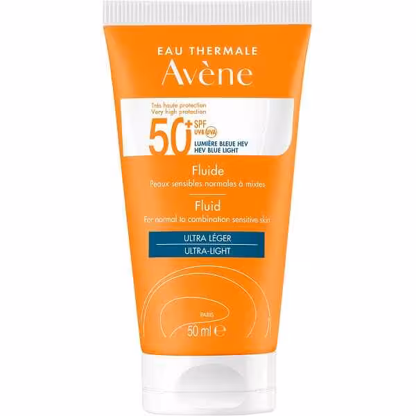 کرم ضد آفتاب جدید فلوئیدی اون Avene SPF50  حجم 50 میل اصل | پوست نرمال و مختلط چرب