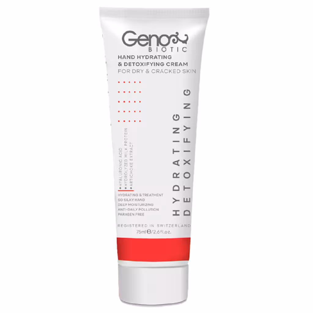 کرم رطوبت رسان و دتوکسیفای دست هیدروژن پوست خشک و آتوپیک 75 میلی لیتر ژنوبایوتیک Geno Biotic