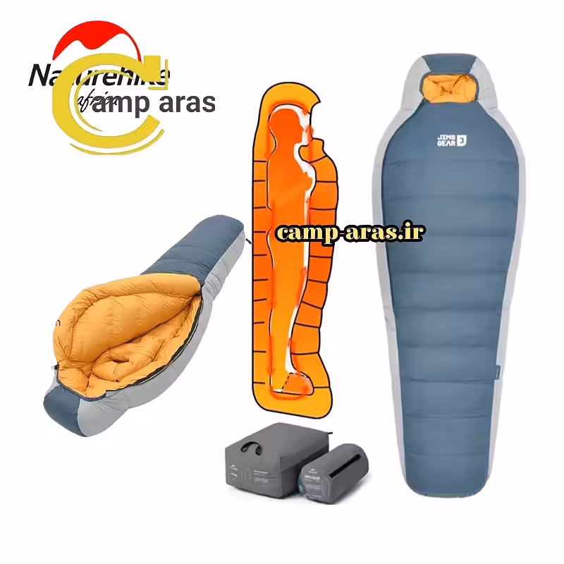 کیسه خواب پر غاز JA1300 نیچرهایک CNK2350WS021 یک نفره - کمپ آراس