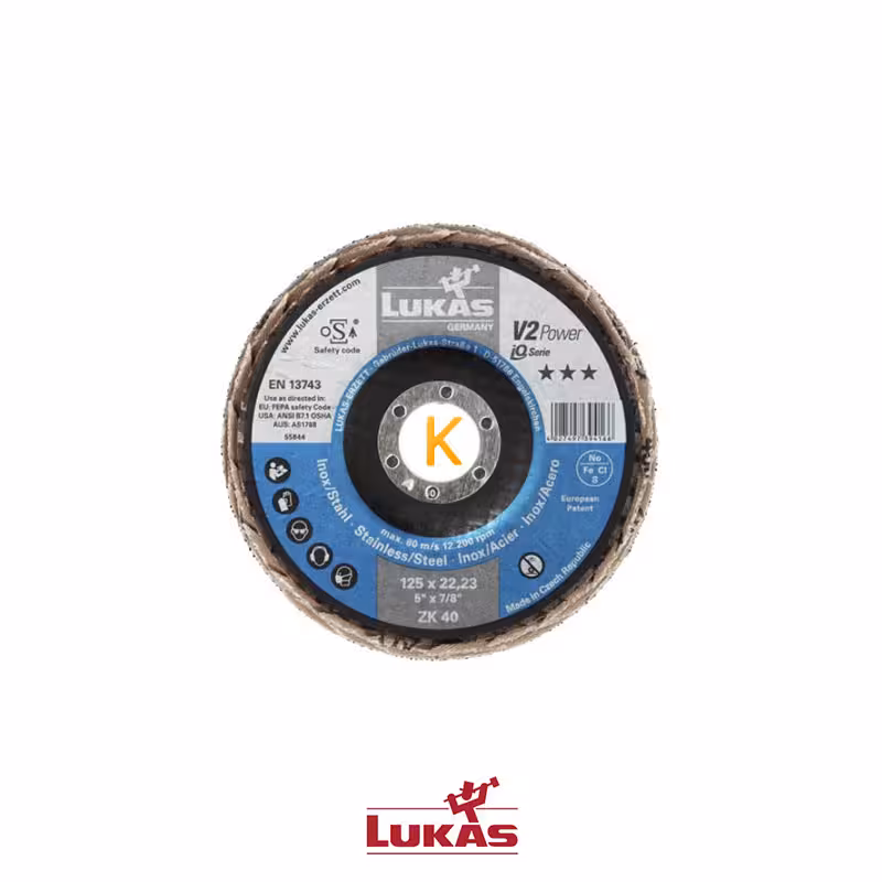 سنباده فلاپ دیسک مدل V2 POWER 125xZK40 لوکاس