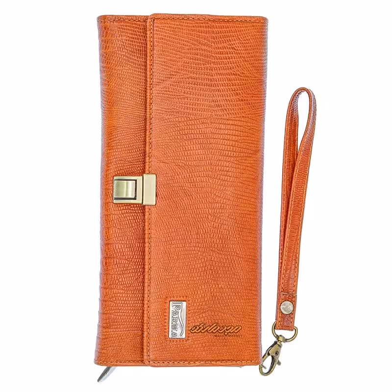 کیف پول کتی چرم طرح پوست ماری پارما