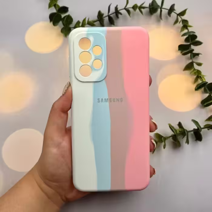 قاب گوشی Galaxy A23 4G سامسونگ سیلیکونی پاک کنی سورا SORA رنگین کمانی کد 93943