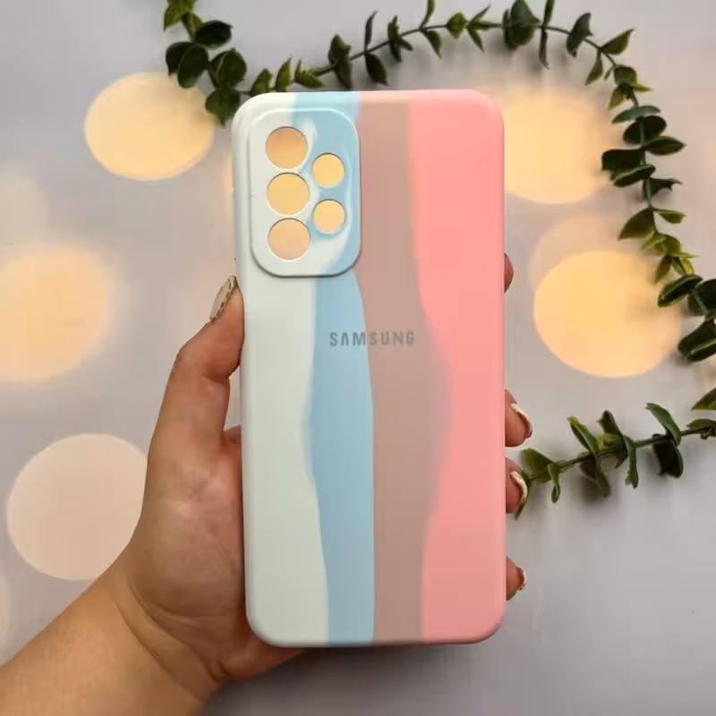 قاب گوشی Galaxy A23 4G سامسونگ سیلیکونی پاک کنی سورا SORA رنگین کمانی کد 93943