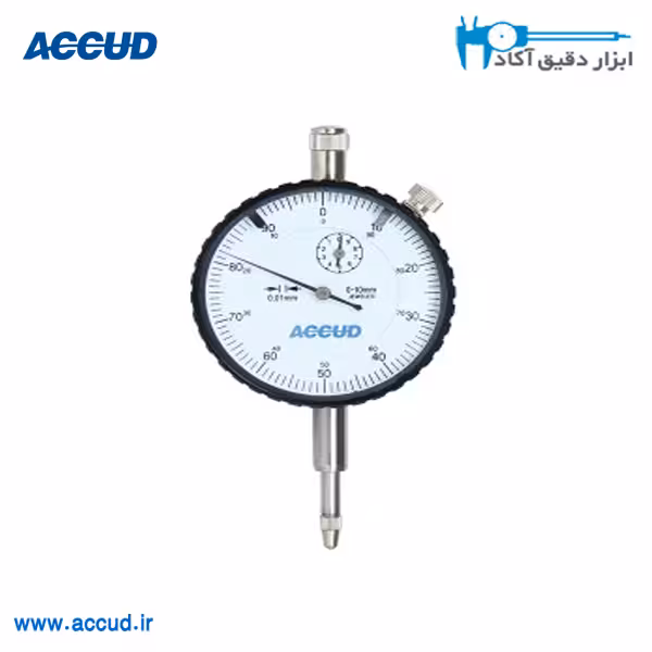 ساعت اندیکاتور 10-0 میلی متر (جعبه دار) Accud (اکیود اتریش) مدل 222-010-11