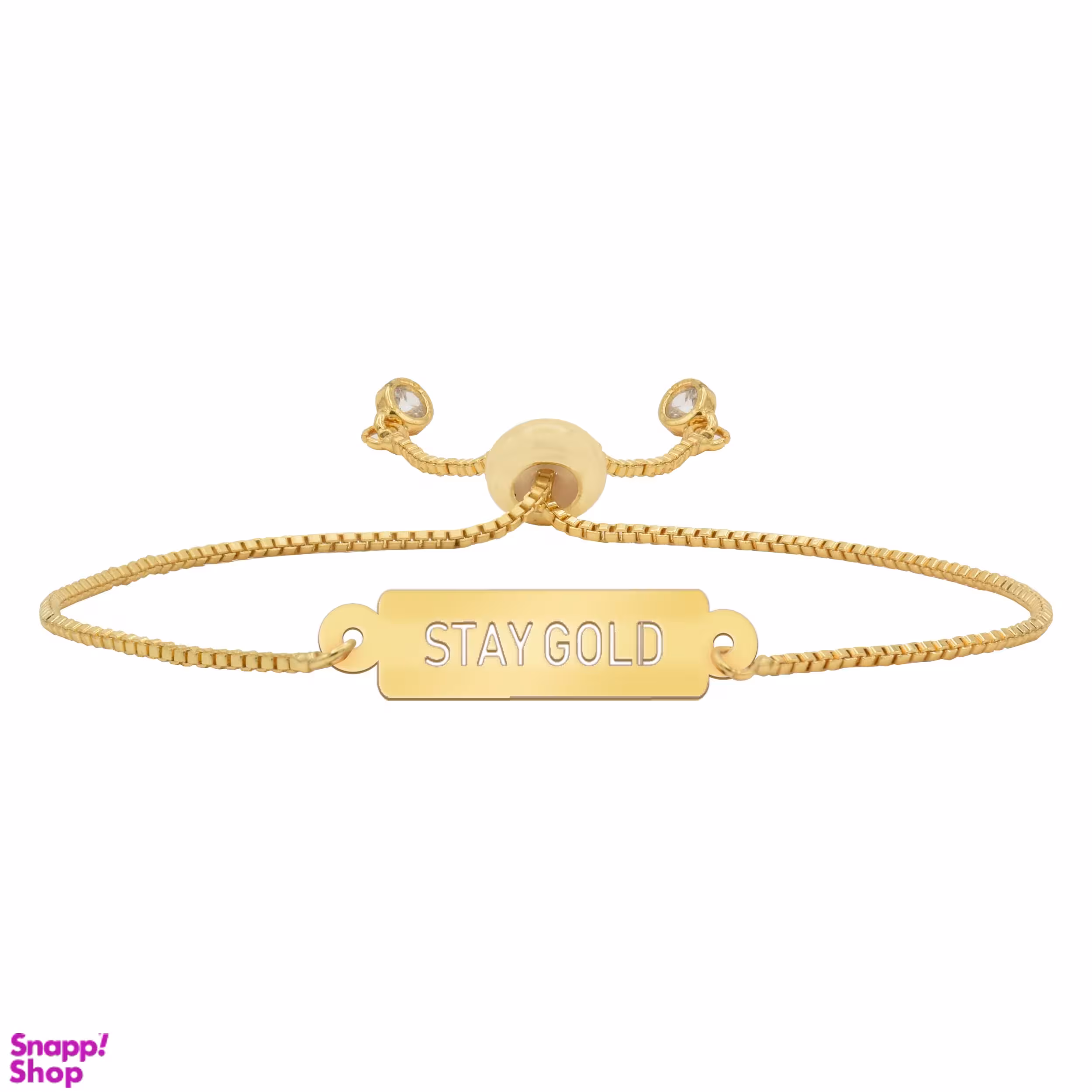 دستبند طلا 18 عیار طرح مستطیل مدل D18