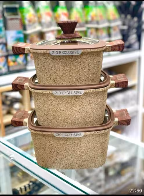 سرویس قابلمه گرانیتی 6 پارچه زیو مدلZ-8350-22