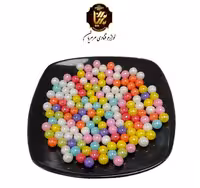 مروارید رنگی درشت بسته 50 گرمی
