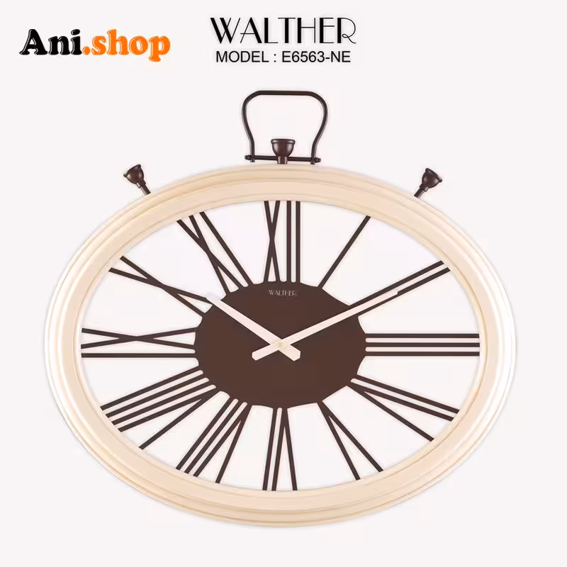 ساعت دیواری قطر 65 ترکیب چوب و فلز E6563_NE