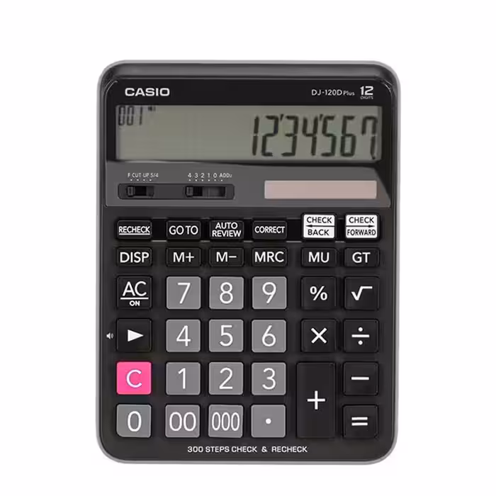 ماشین حساب کاسیو مدل DJ-120D Plus