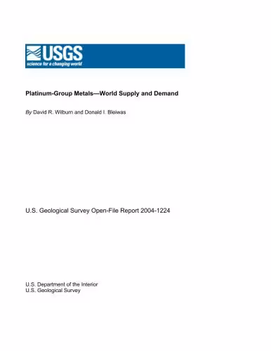 خرید و دانلود نسخه کامل کتاب Bleiwas Donald. Platinum-Group Metals-World Supply and Demand