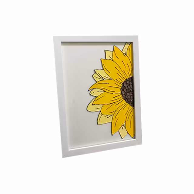 تابلو ویترای طرح آفتاب گردان 24 * 33