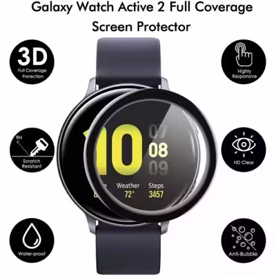 محافظ صفحه نمایش لاین مدل RT007 مناسب برای ساعت هوشمند سامسونگ Galaxy Watch Active 2 44mm بسته سه عددی