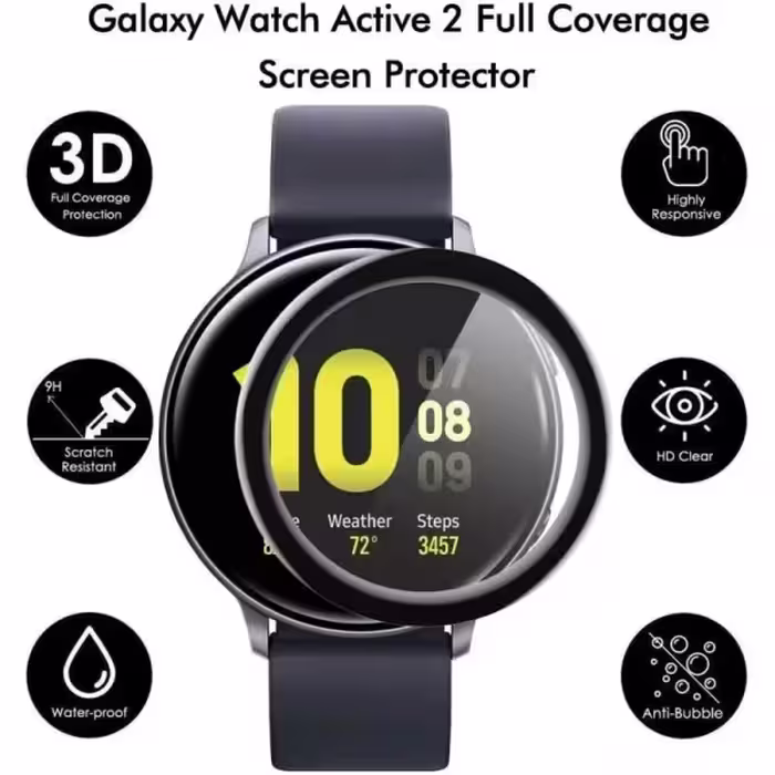 محافظ صفحه نمایش لاین مدل RT007 مناسب برای ساعت هوشمند سامسونگ Galaxy Watch Active 2 44mm بسته سه عددی