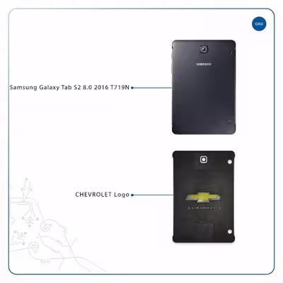 برچسب پوششی ماهوت مدل CHEVROLET-Logo مناسب برای تبلت سامسونگ Galaxy Tab S2 8.0 2016 T719N