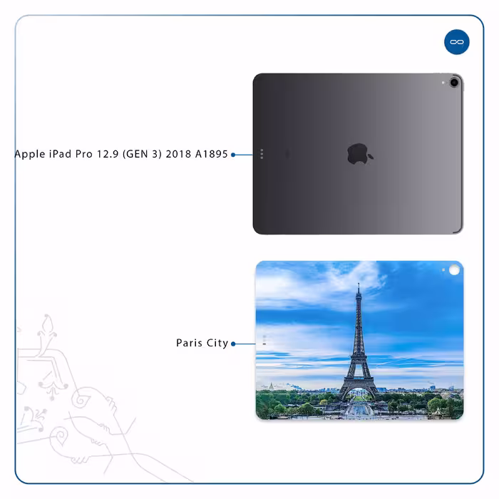 برچسب پوششی ماهوت مدل Paris City مناسب برای تبلت اپل iPad Pro 12.9 (GEN 3) 2018 A1895