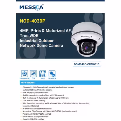 دوربین مداربسته تحت شبکه مسوآ مدل NOD 4030