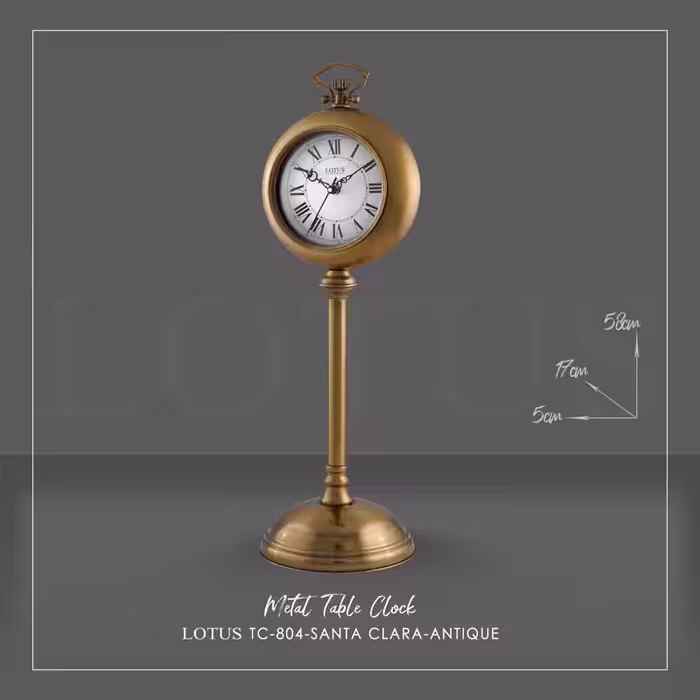 ساعت رومیزی لوتوس مدل TC-804-SANTA CLARA-ANTIQUE