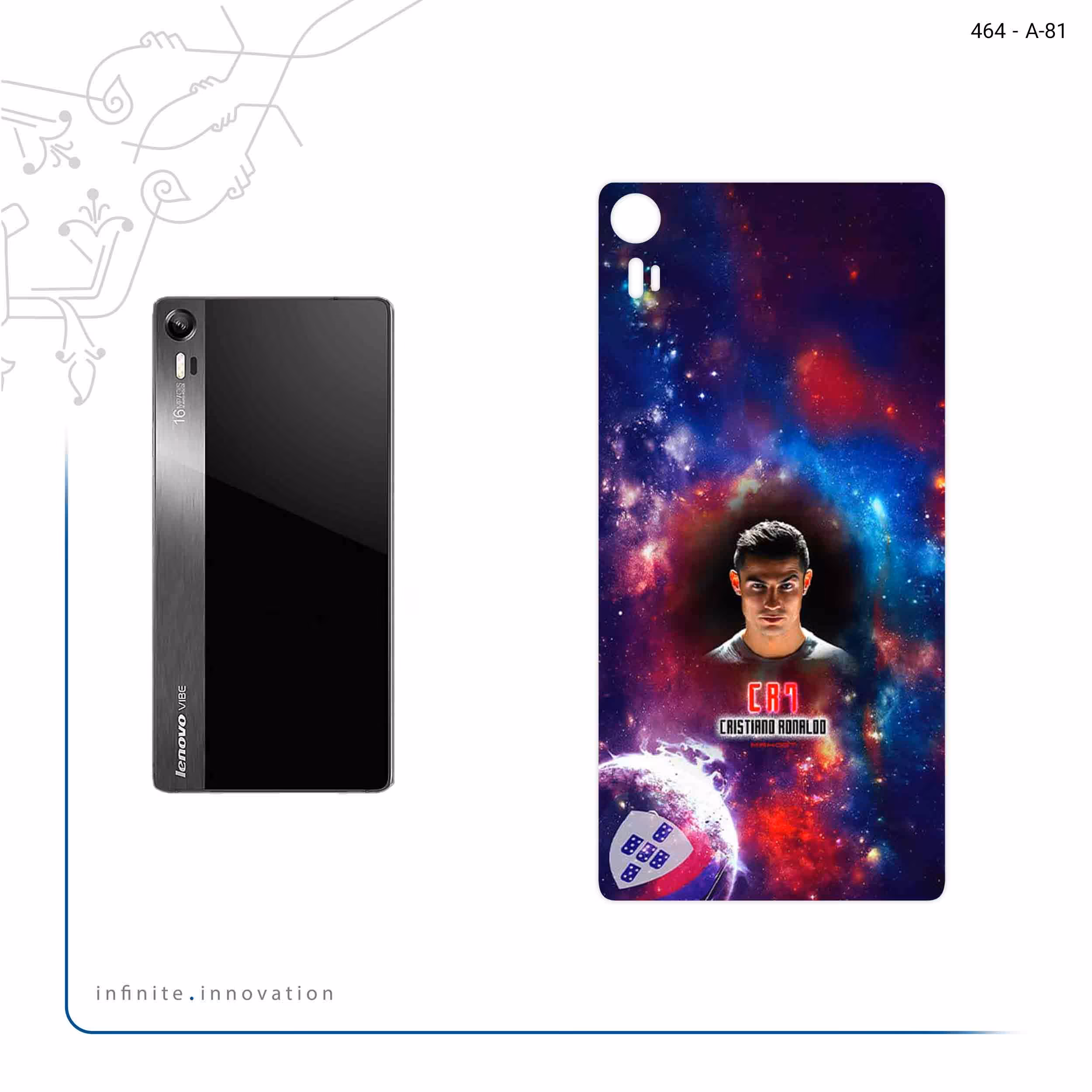 برچسب پوششی ماهوت مدل Cristiano Ronaldo 1 مناسب برای گوشی موبایل لنوو Vibe Shot
