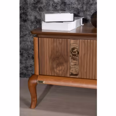 میز پذیرایی ررویال.سی.او مدل آکاژو 33 مجموعه 4 عددی به همراه میز تلویزیون