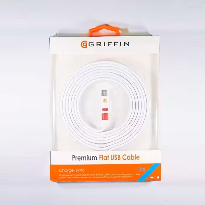 کابل تبدیل USB به microUSB گریفین مدل FLAT_3M طول 3 متر