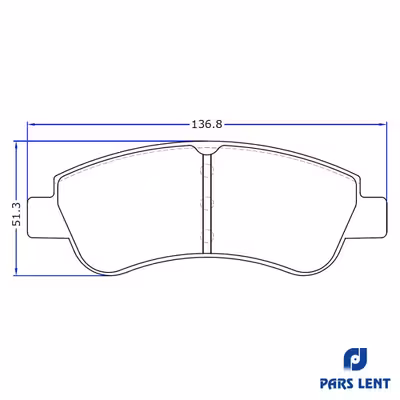  لنت ترمز جلو لنت پارس مدل 23954 مناسب برای پژو 2008