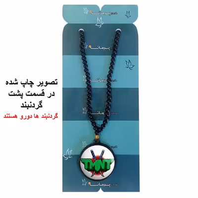 گردنبند پرمانه طرح لاکپشت‌های نینجا کد pmd.9920 مدل دو طرفه