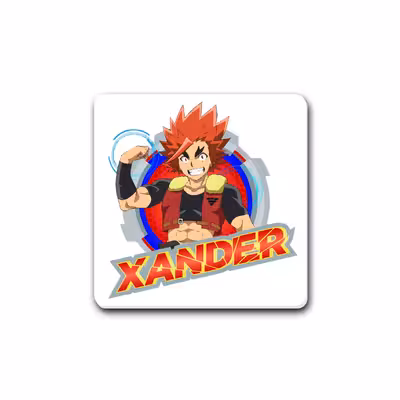 زیر لیوانی طرح انیمه فرفره های انفجاری کد 06-01 مجموعه شش عددی