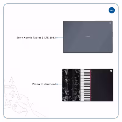 برچسب پوششی ماهوت مدل Piano-Instrument مناسب برای تبلت سونی Xperia Tablet Z LTE 2013