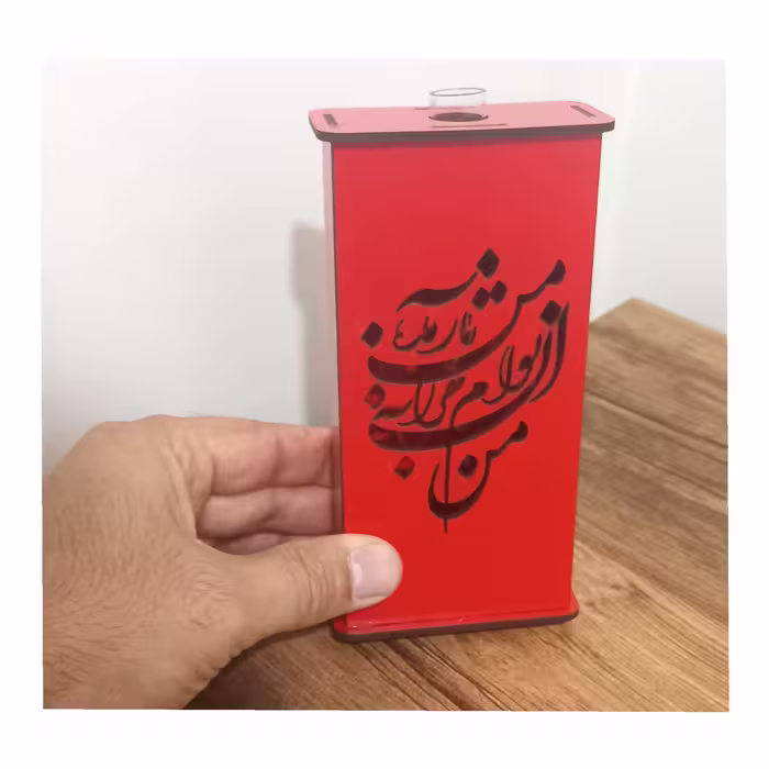 گلدان دکوری مدل لوله آزمایشگاه طرح عشق کد 001