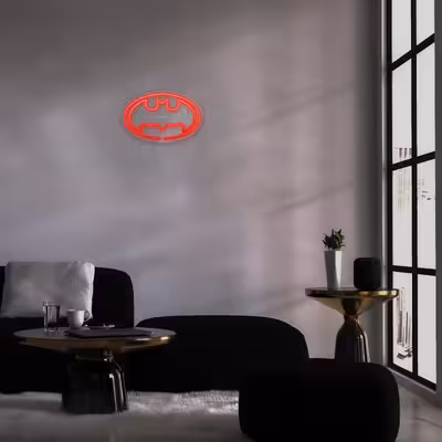 چراغ دیواری نئون دیزاین طرح Batman_RD