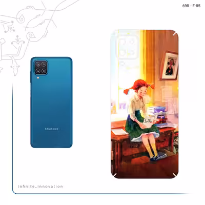 برچسب پوششی ماهوت مدل Watashi No Ashinaga Ojisan مناسب برای گوشی موبایل سامسونگ Galaxy A12