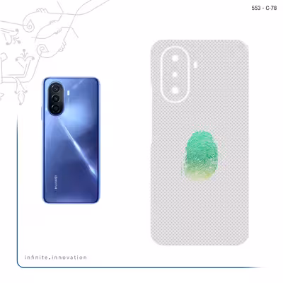 برچسب پوششی ماهوت مدل Minimal Fingerprint مناسب برای گوشی موبایل هوآوی Nova Y70 Plus