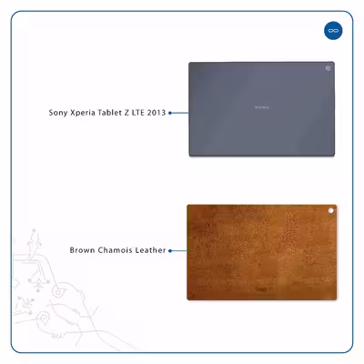 برچسب پوششی ماهوت مدل Brown-Chamois-Leather مناسب برای تبلت سونی Xperia Tablet Z LTE 2013