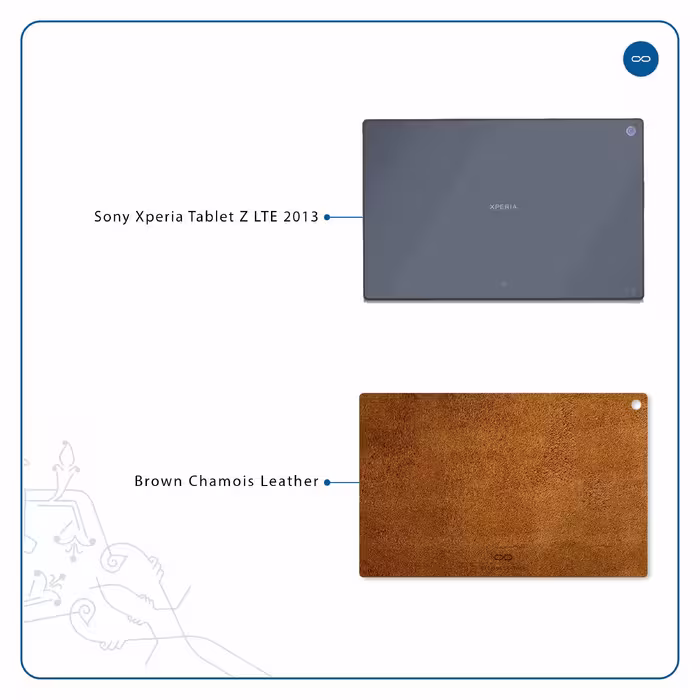 برچسب پوششی ماهوت مدل Brown-Chamois-Leather مناسب برای تبلت سونی Xperia Tablet Z LTE 2013