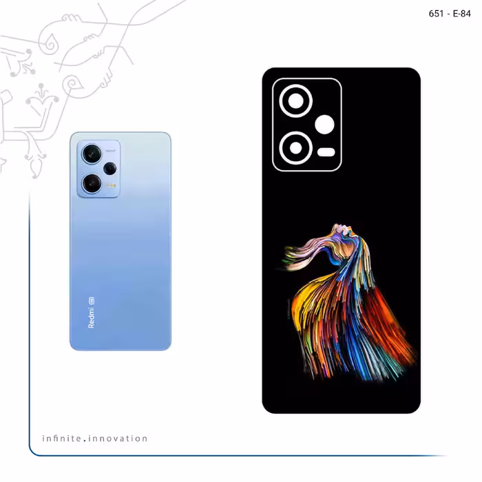 برچسب پوششی ماهوت مدل Rainbow Hair Digital Art مناسب برای گوشی موبایل شیائومی Redmi Note 12 Pro