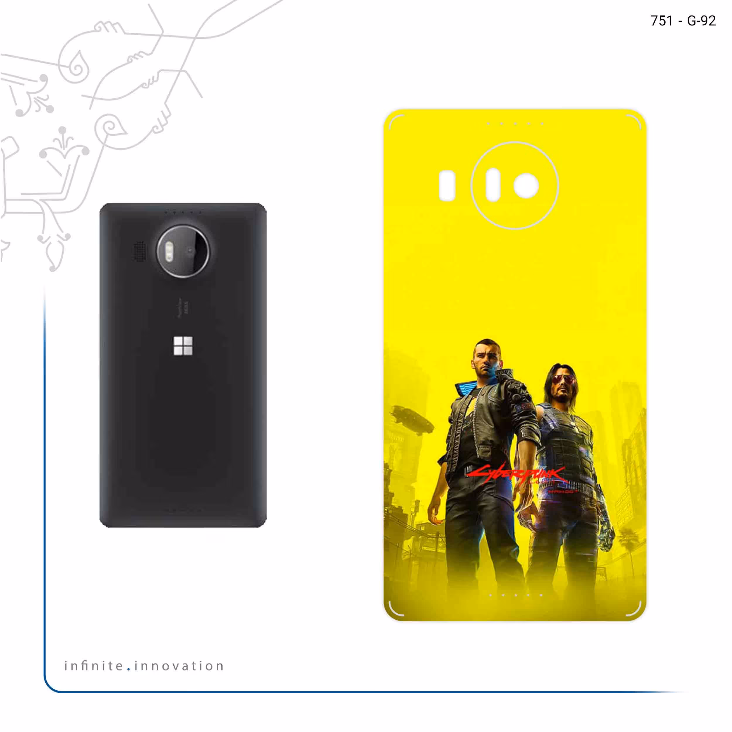 برچسب پوششی ماهوت مدل Cyberpunk Game Series مناسب برای گوشی موبایل مایکروسافت Lumia 950 XL