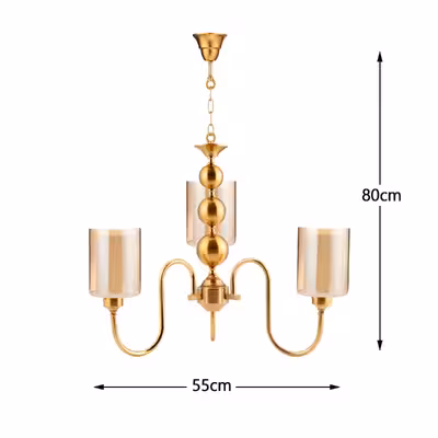 لوستر 3 شعله کارنتیس مدل غزال کد KT-01